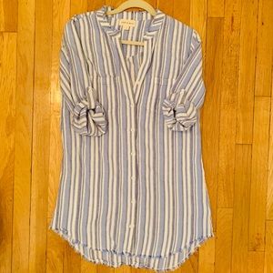 Cloth & Stone Striped Shirt Dress, Size Small